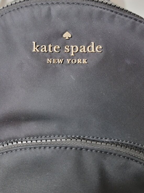 Kate Spade Karissa Nylon Medium Backpack Black Gold Spade Logo Zip Bag main image 5